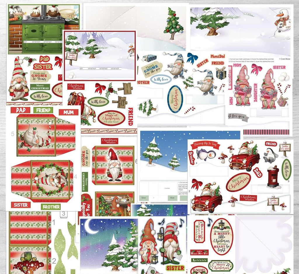 Debbi Moore Designs I'll Be Gnome For Christmas Dimensional Cardmaking Kit With Forever Code