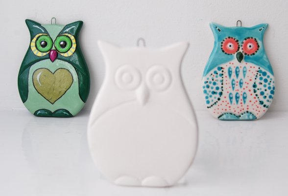 Owl Flat Decoration (Carton Of 12)