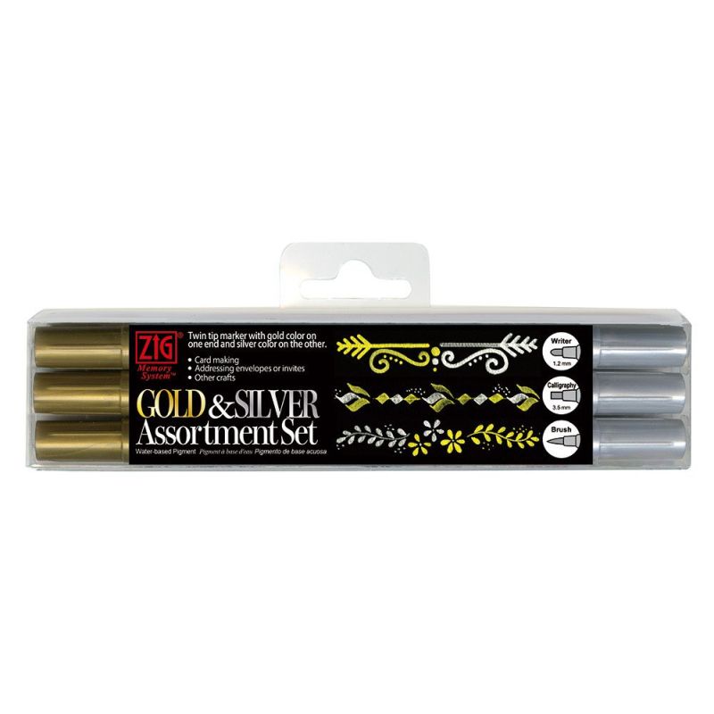 Kuretake Zig Memory Gold And Silver Assortment