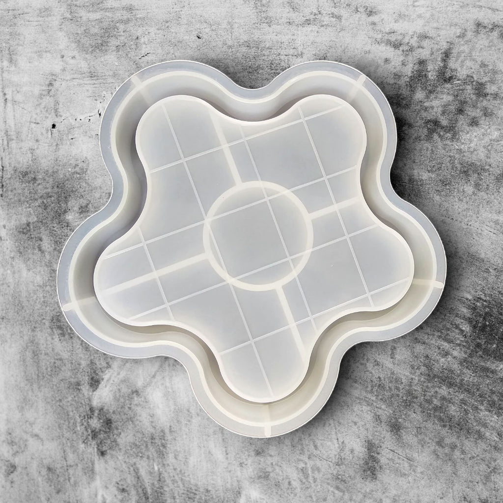 Earlyriser Flower Mosaic Checkered Tray Silicone Mould