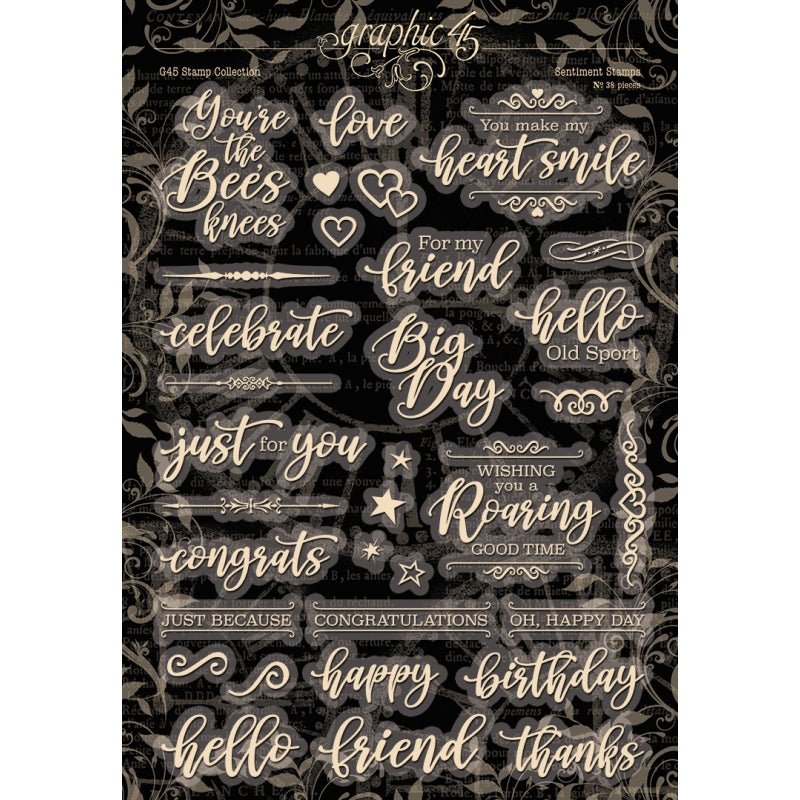 Graphic 45 G45 Sentiment Stamps