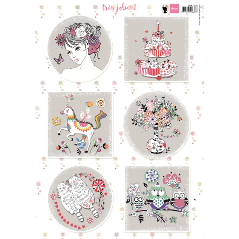 Marianne Design Tres Jolie 1 Packs Of 10 Sheets
