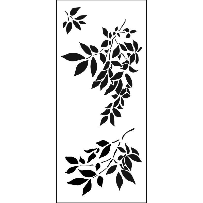 The Crafters Workshop Slimline Stencil Gentle Leaves