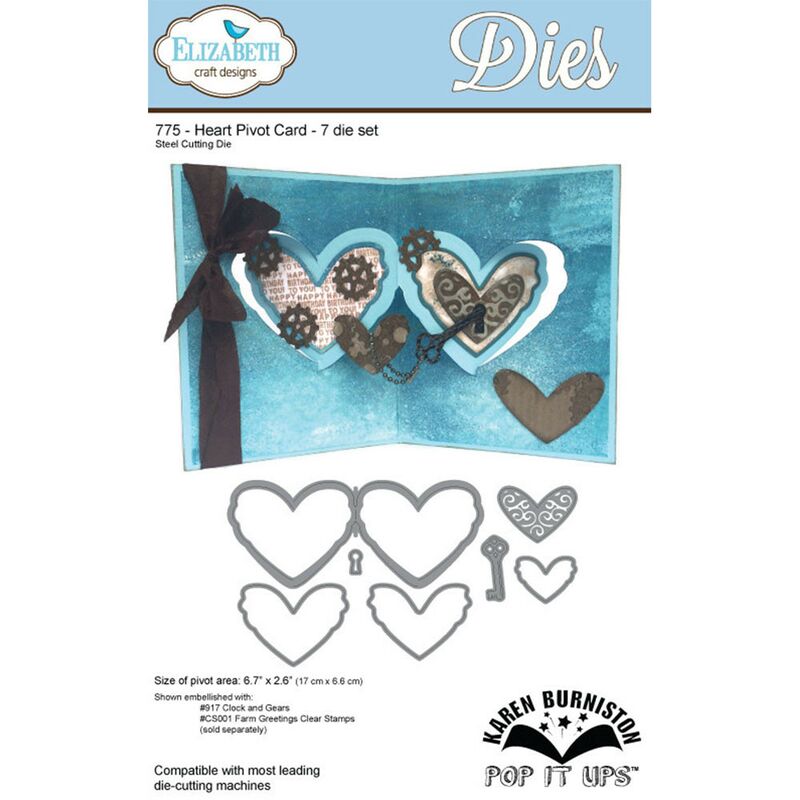 Elizabeth Craft Designs Heart Pivot Card