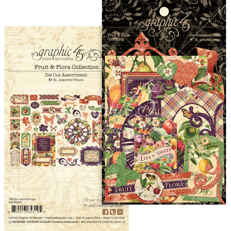 Graphic 45 Fruit & Flora Die-cut Assortment