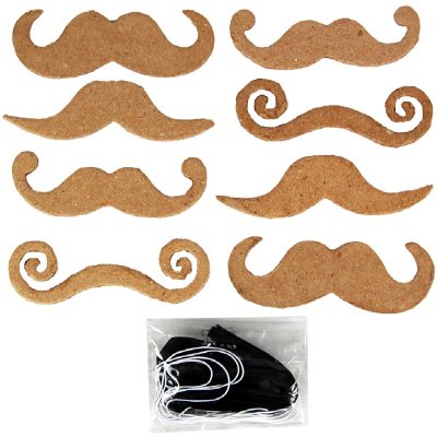 Pack Of 8 Moustache Shapes