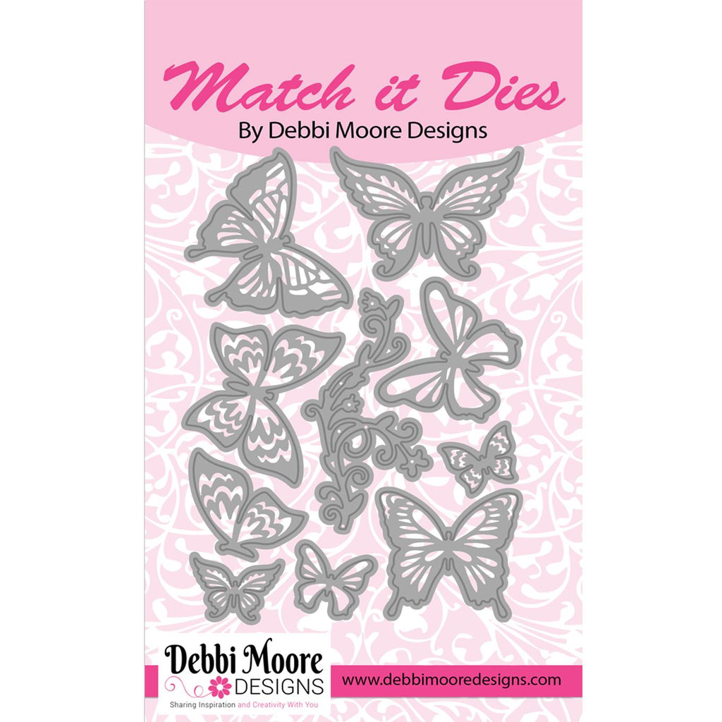 Debbi Moore Designs Match It Die - Butterfly Whispers Metal Die And Forever Code For Paper Pack