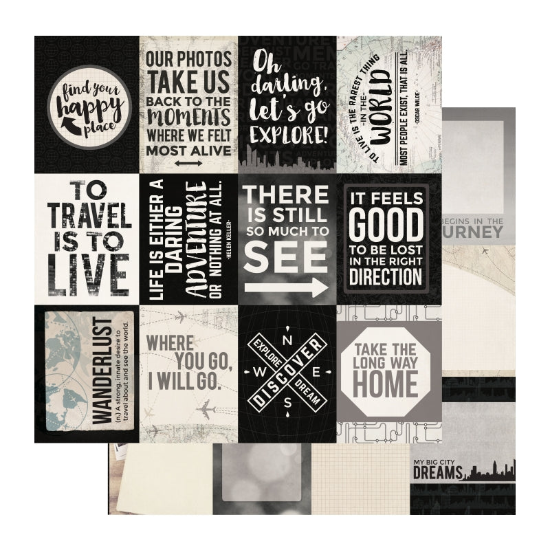Kaisercraft 12x12 Scrapbook Paper-passport Packs Of 10 Sheets