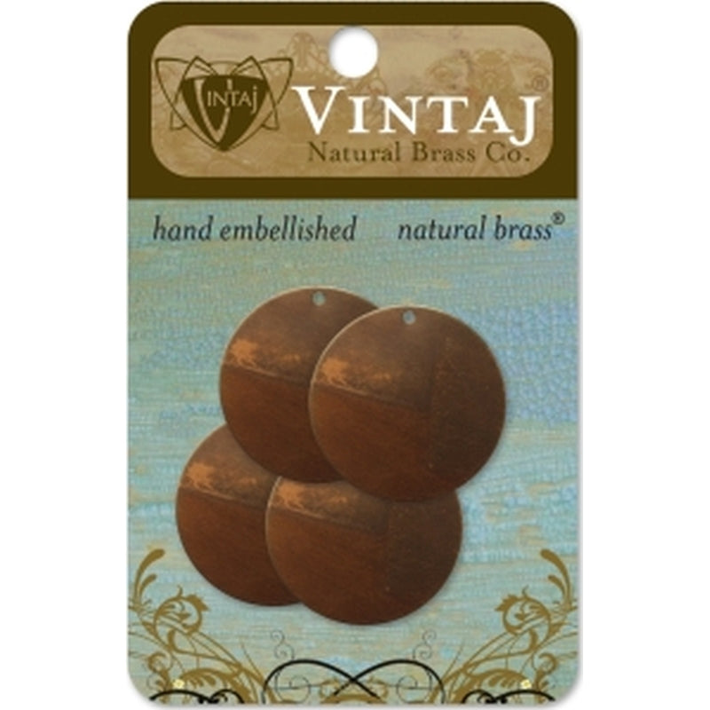 Vintaj Natural Brass Co. 25mm Altered Blank Smll Circle