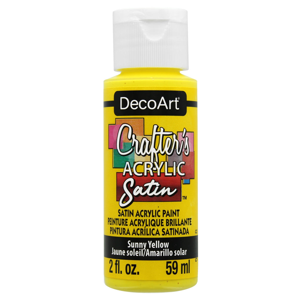 DecoArt Sunny Yellow 2oz Crafters Acrylic Satin