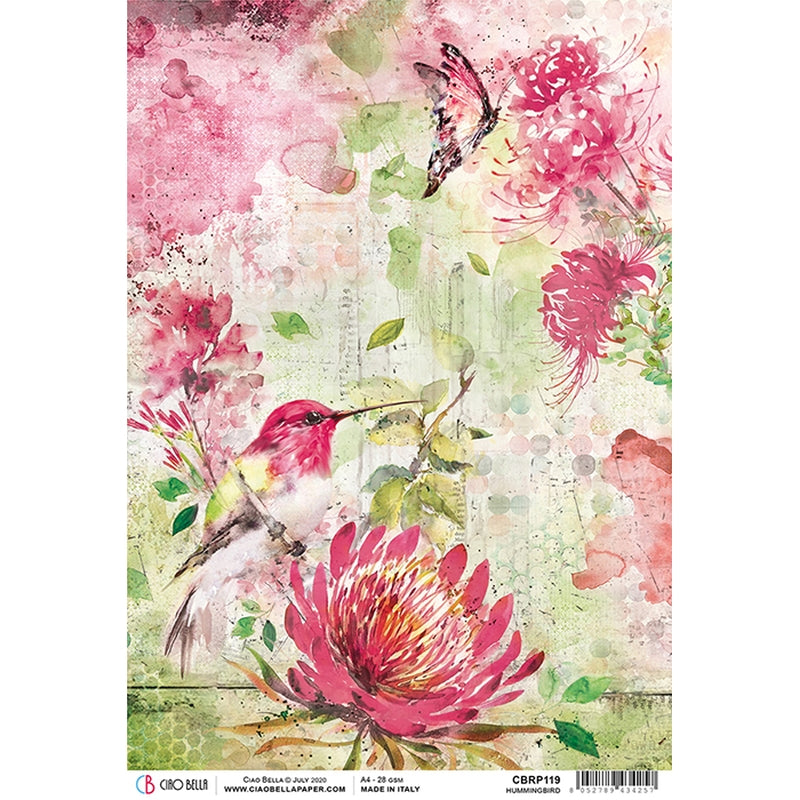 Hummingbird - Ciao Bella Piuma Rice Paper A4 - 5 Pack