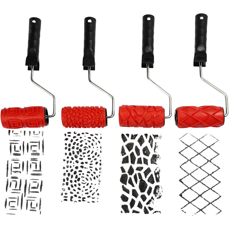 Creativ Pattern Rollers, W: 10 Cm, 4 Pcs