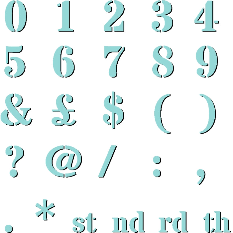 Number And Character Stencil