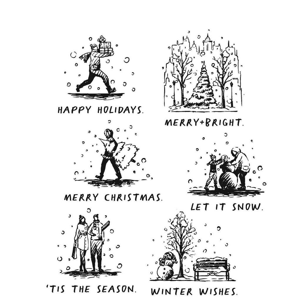Art Gone Wild Holiday Sketchbook Tim Holtz Cling Stamps
