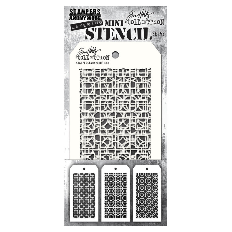 Art Gone Wild Mini Stencil Set 52 (3 Ea.)