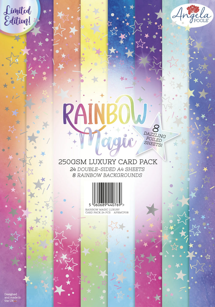 Angela Poole Rainbow Magic Luxury A4 Foiled Card Pack