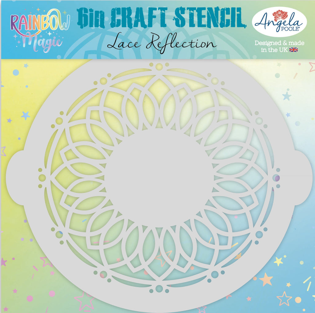 Angela Poole 6 Inch Craft Stencil - Lace Reflection