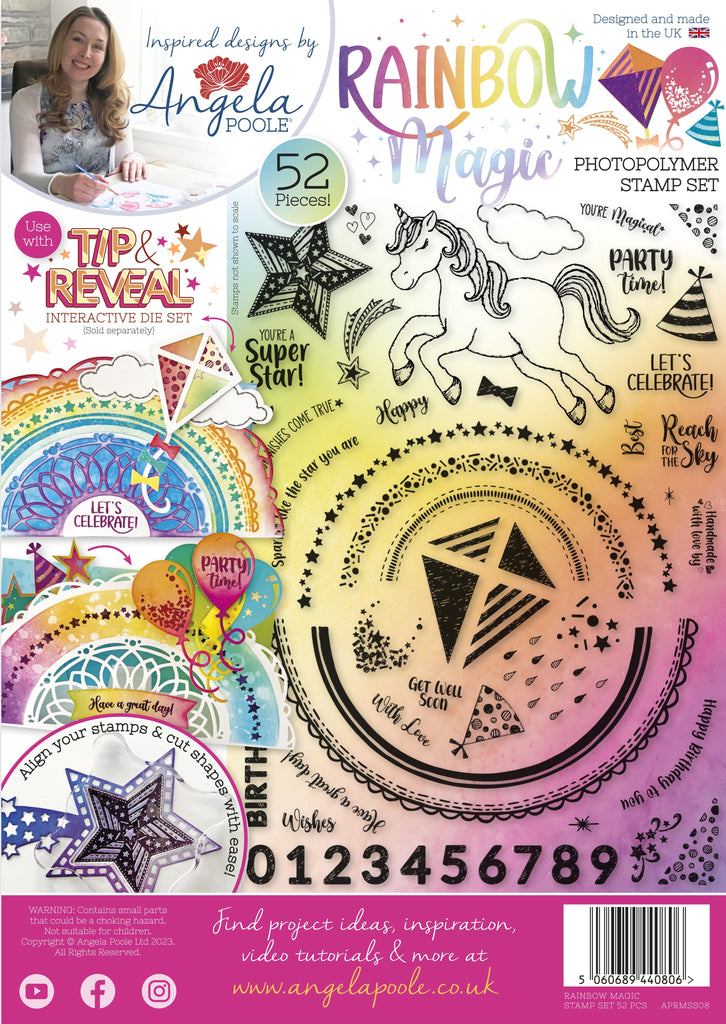 Angela Poole Rainbow Magic Photopolymer Stamp Set