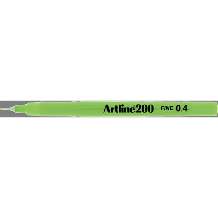 Artline Ek200 Yellow Green 0.4 Pen Boxes Of 12s