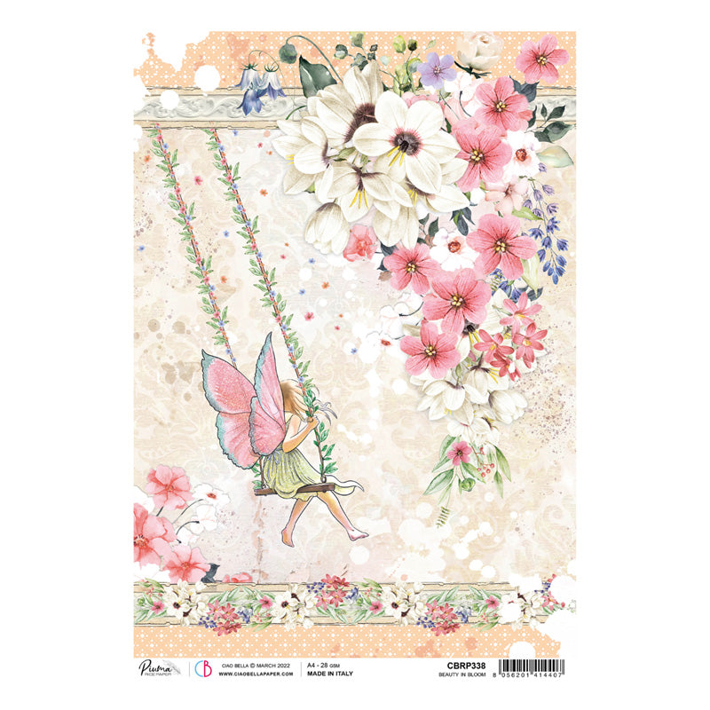 Beauty In Bloom - Ciao Bella Piuma Rice Paper A4 - 5 Pack
