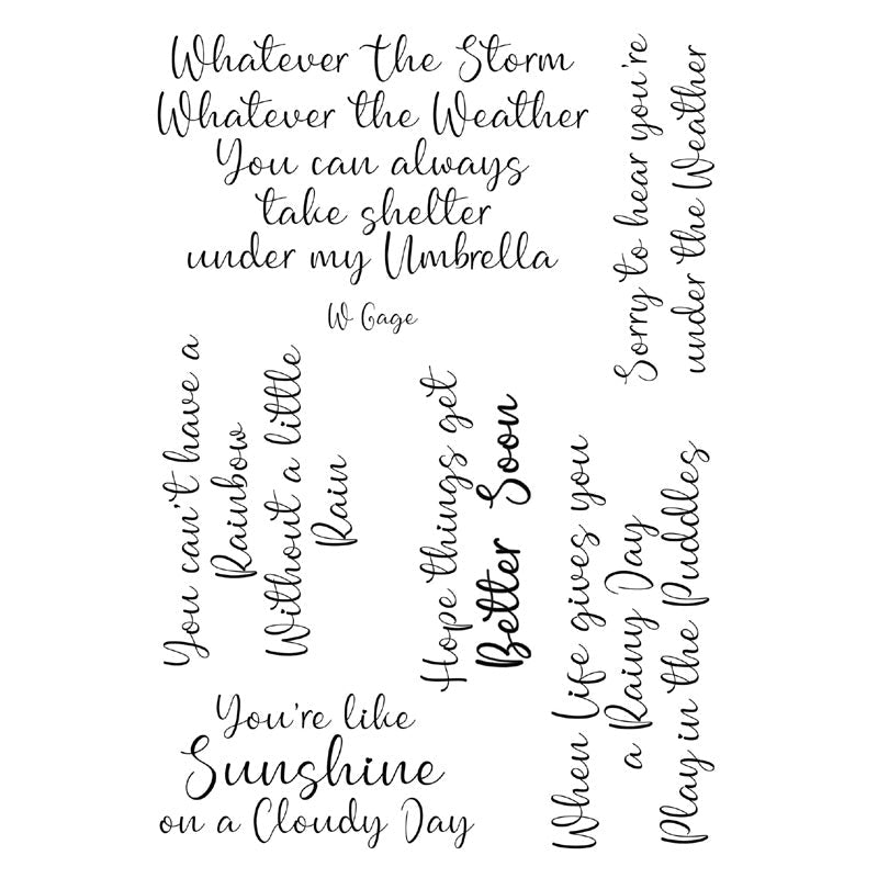Card-io Whatever The Weather A6 Clear Stamp Set
