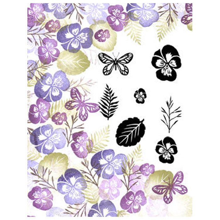 Plentiful Pansies Majestix Stamp Set