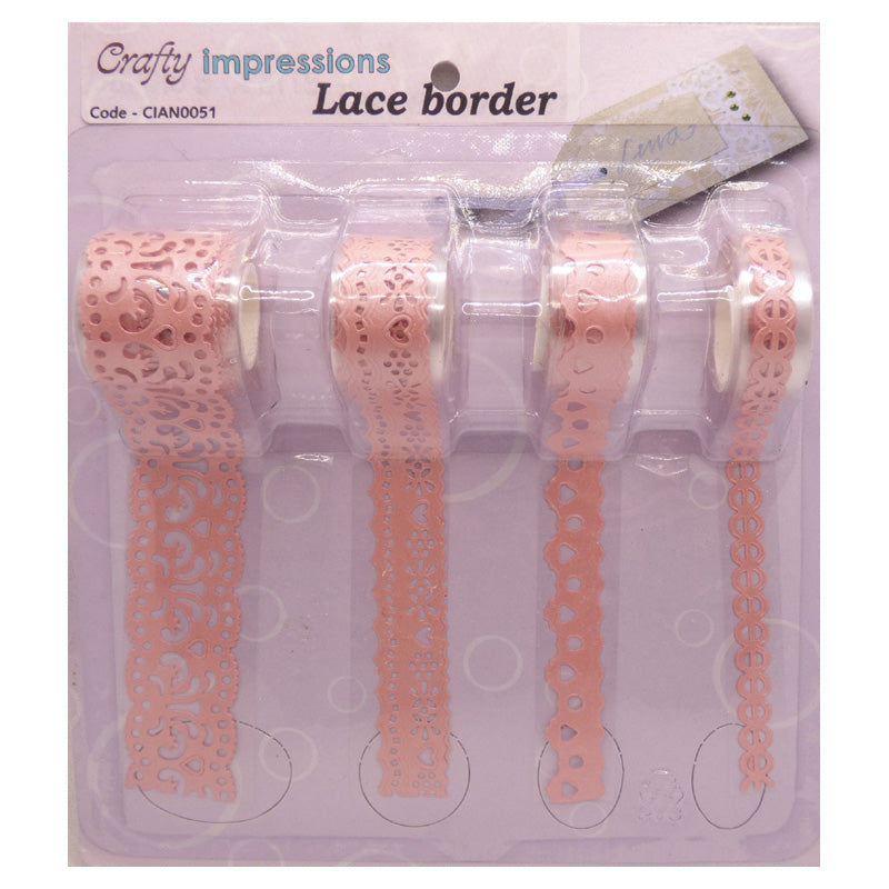 Lace Border Pink
