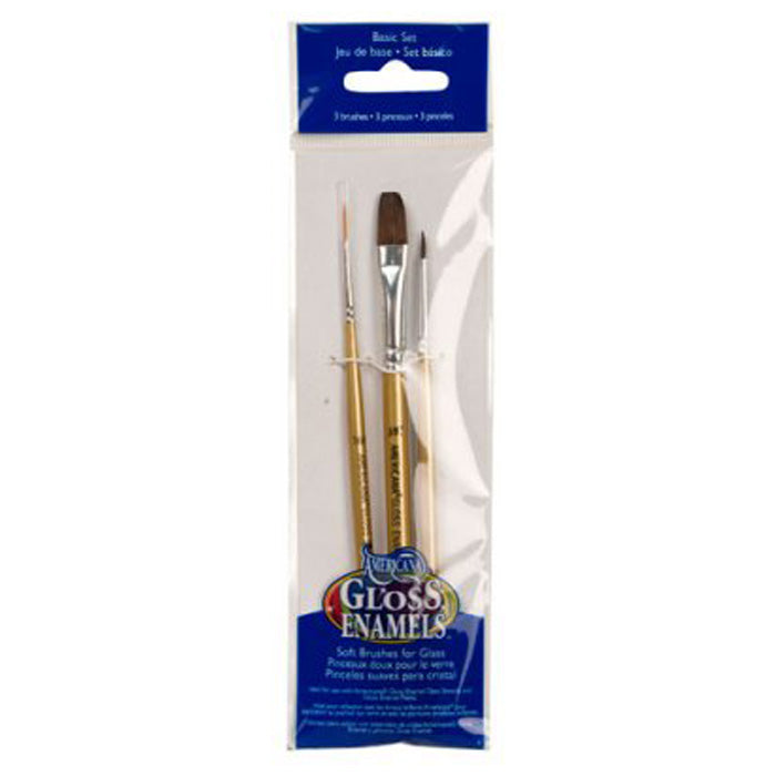DecoArt Americana Glass Art Brush Set Basic