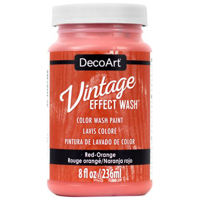 DecoArt Red Orange Decoart Vintage Effect Wash 8oz