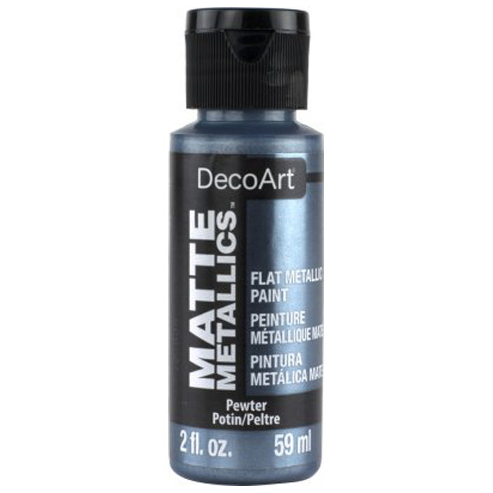 DecoArt Pewter Matte Metallics Paint 2 fl oz
