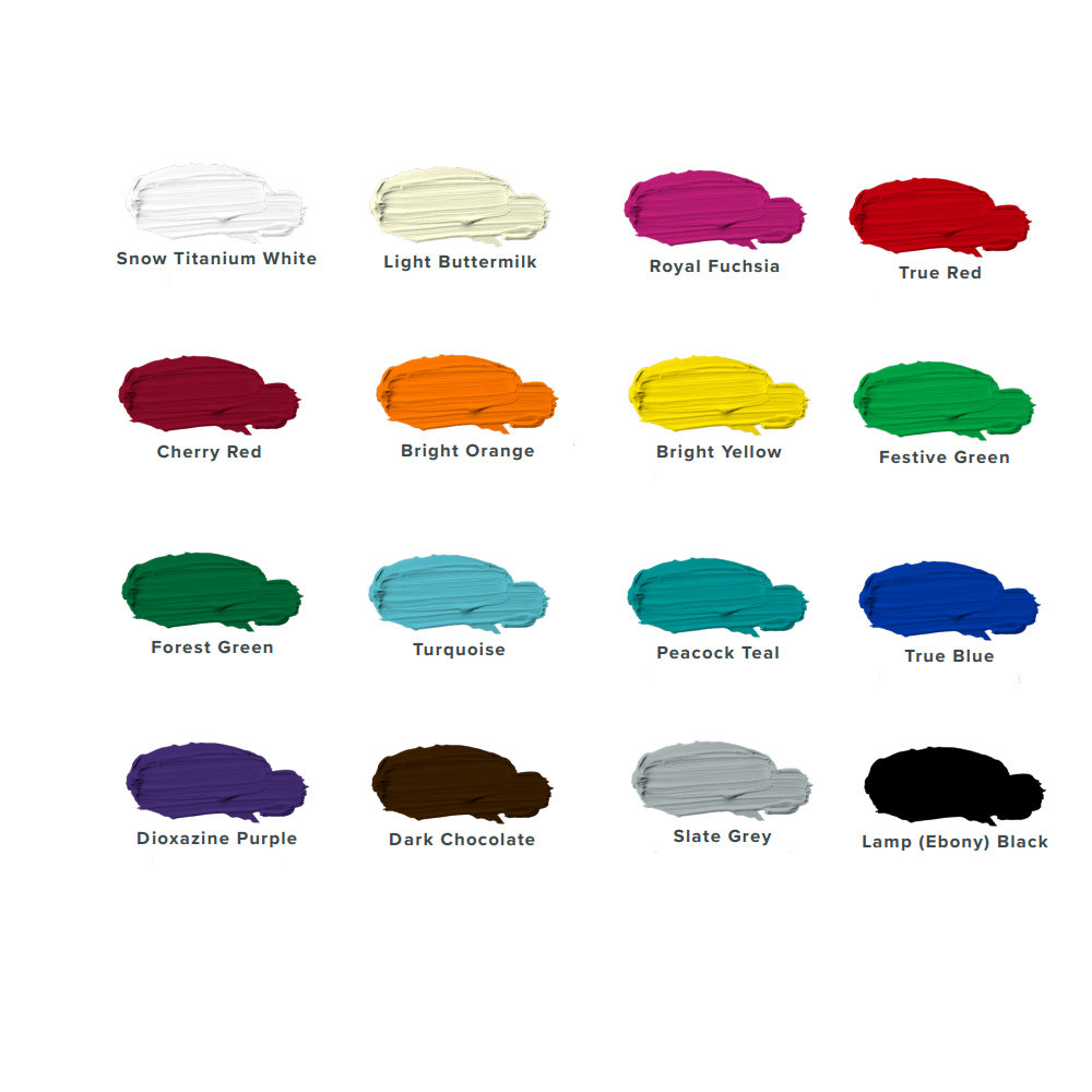 Image showing the 16 colour swatches included
