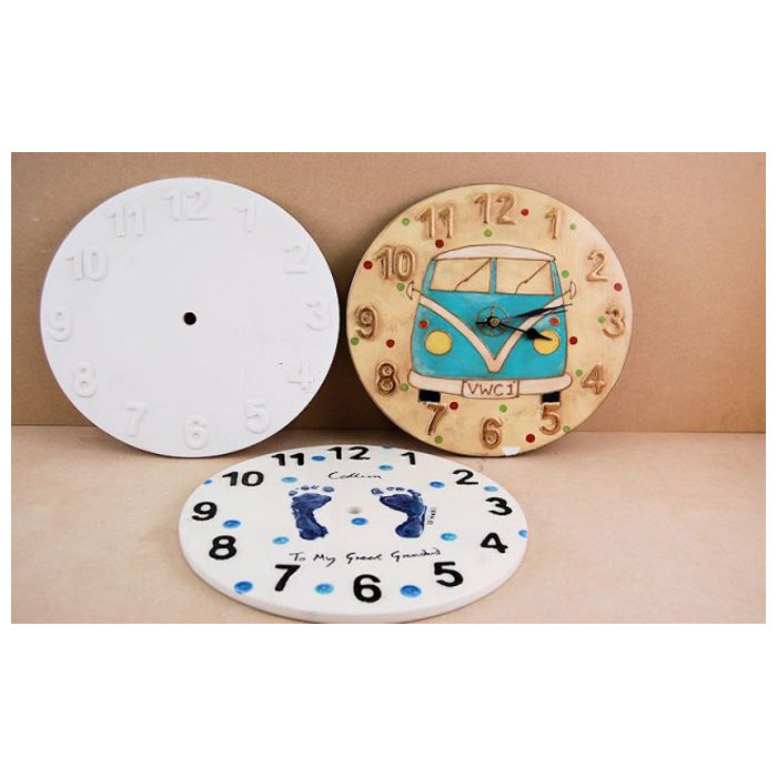 Clock Face 10mm Hole, Embossed Numbers (Carton Of 6)