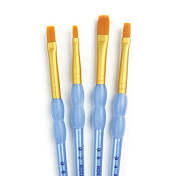 Royal Brush Company Crafters Choice Gold Nylon Shader Brush Set 3 Pack