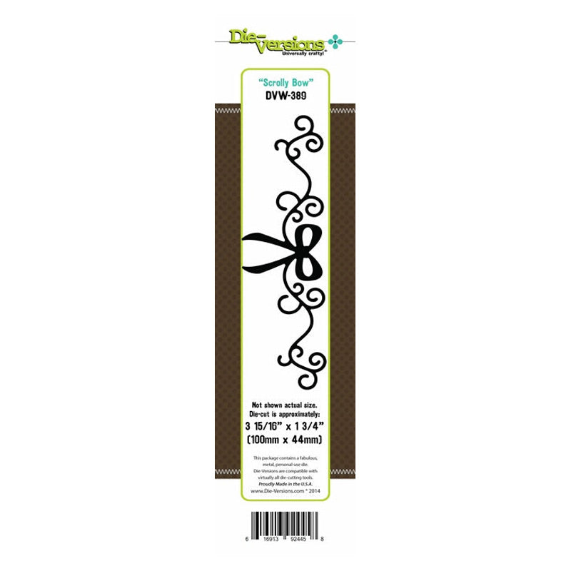 Die-Versions Whispers - Scrolly Bow