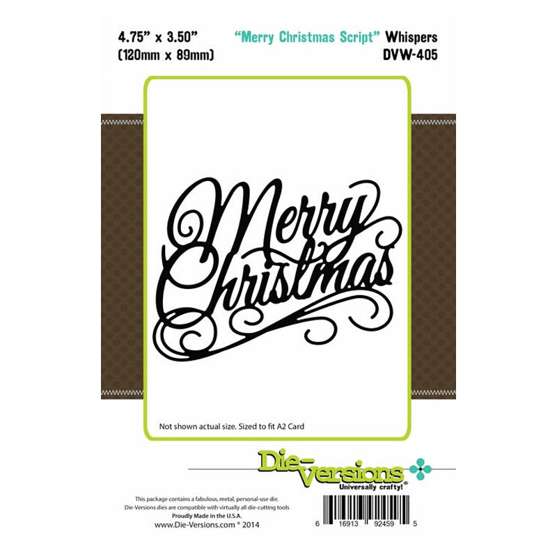 Die-Versions Whispers - Merry Christmas Scr