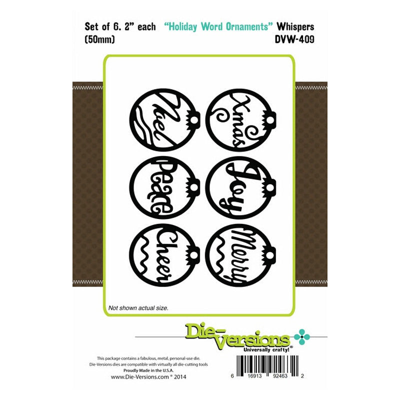 Die-Versions Whispers - Holiday Word Ornaments