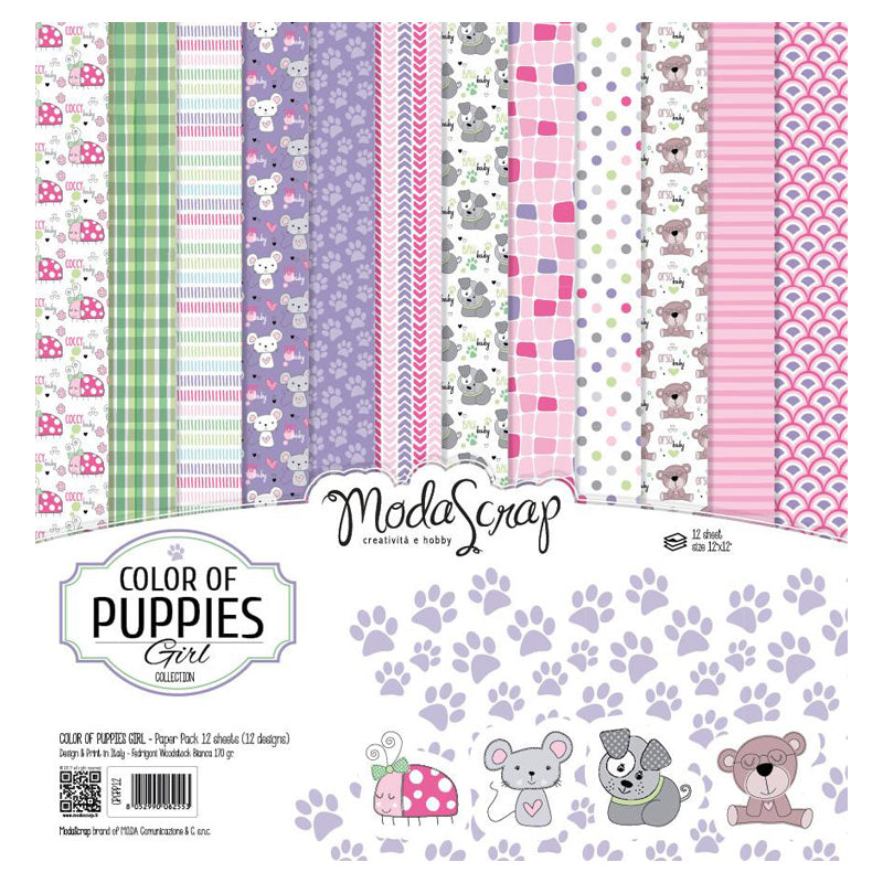 Colour of Puppies Paper Pack 12"x12" My Little Boy