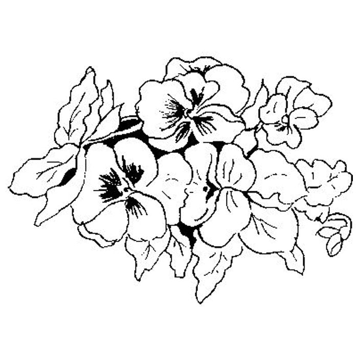 Pansies Funstamp
