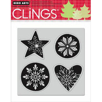 Hero Arts Snowflake Shapes (4) - Clings