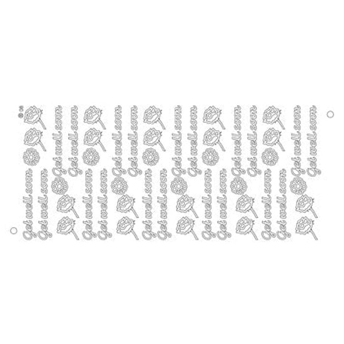 Get Well Soon- Pack Of 10 Silver On Silver Peel Offs