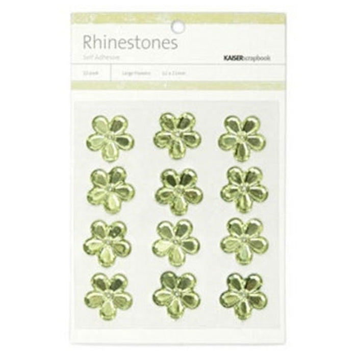 Kaisercraft Large Flowers Rhinestones - Mint
