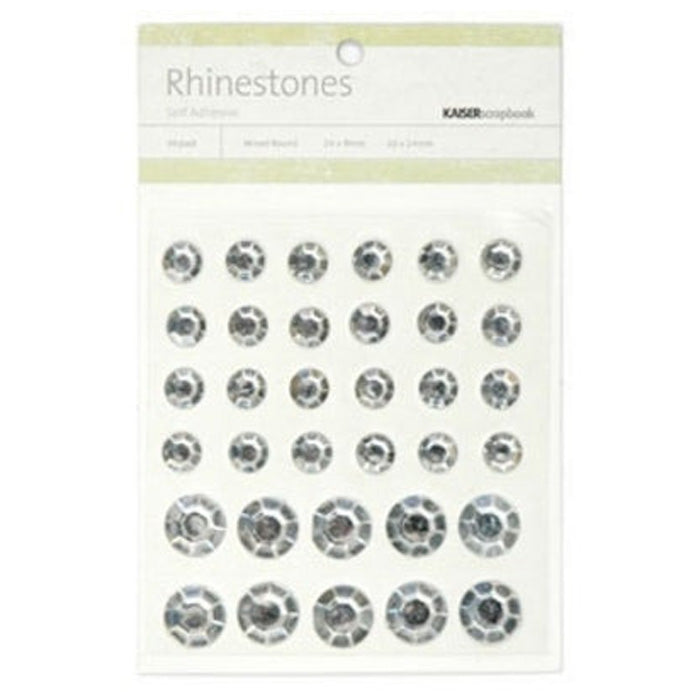 Kaisercraft Mx Round Rhinestones - Silver