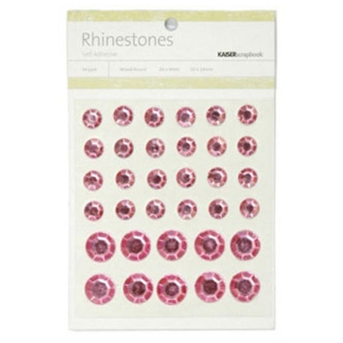 Kaisercraft Mx Round Rhinestones-soft Pk
