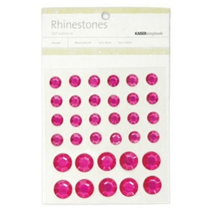 Kaisercraft Mx Round Rhinestones- Hot Pk