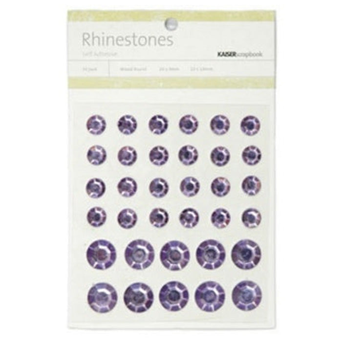 Kaisercraft Mx Round Rhinestones - Lilac