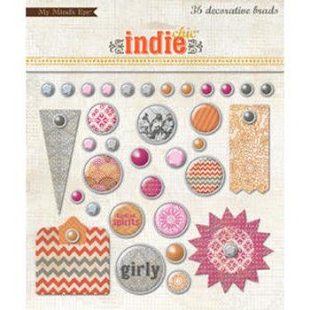 My Minds Eye Girl Brads Packs Of 6