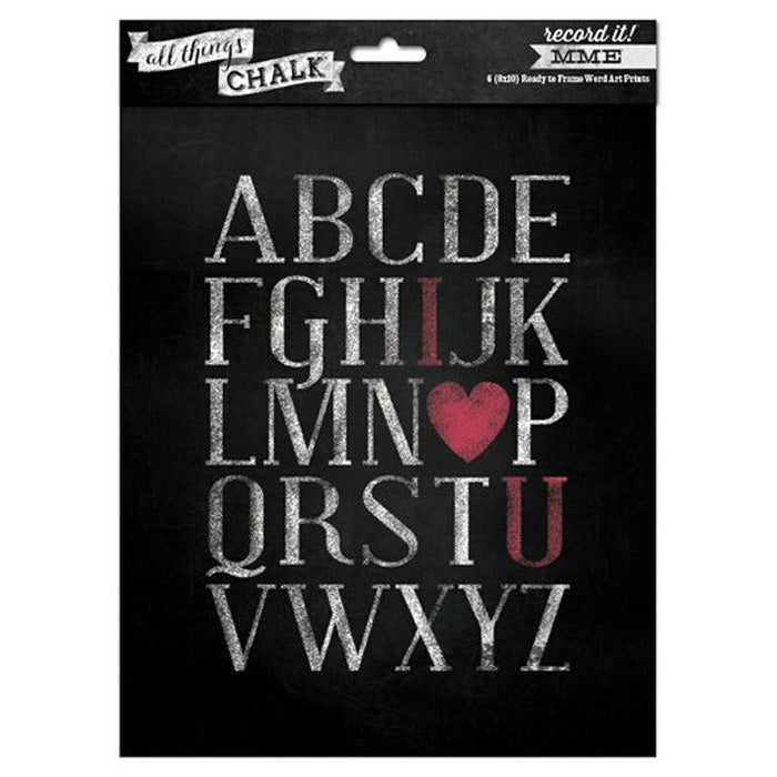 My Minds Eye Record It! 8x10 Word Art Pack Letters