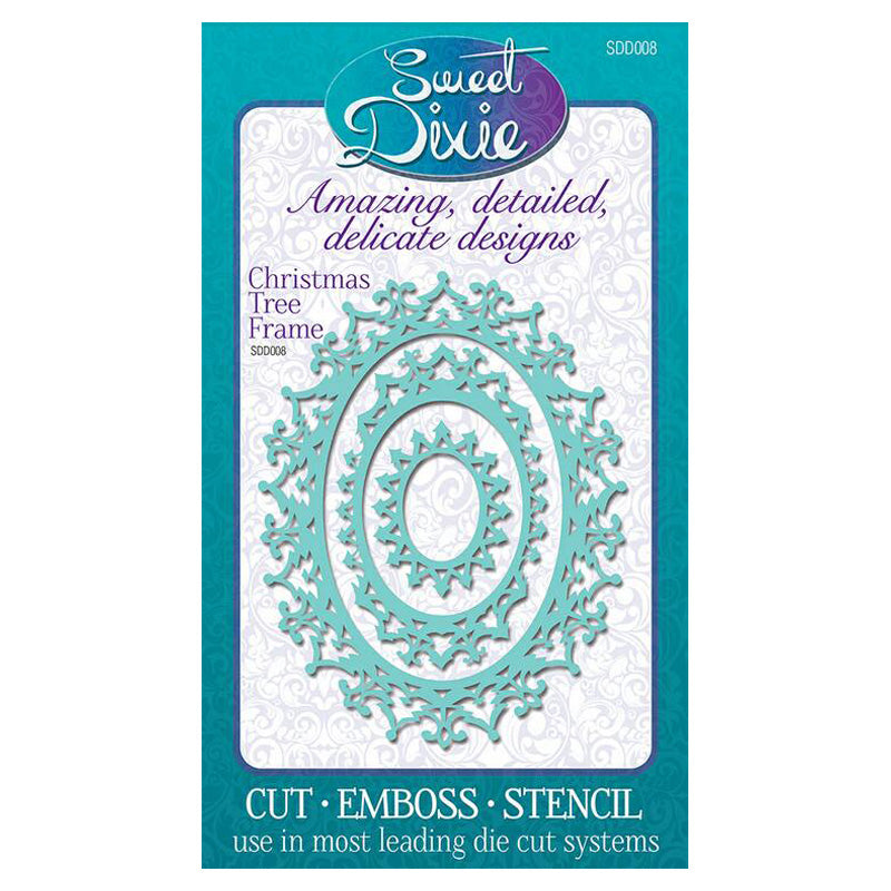 Christmas Tree Frame Sweet Dixie Cutting Die