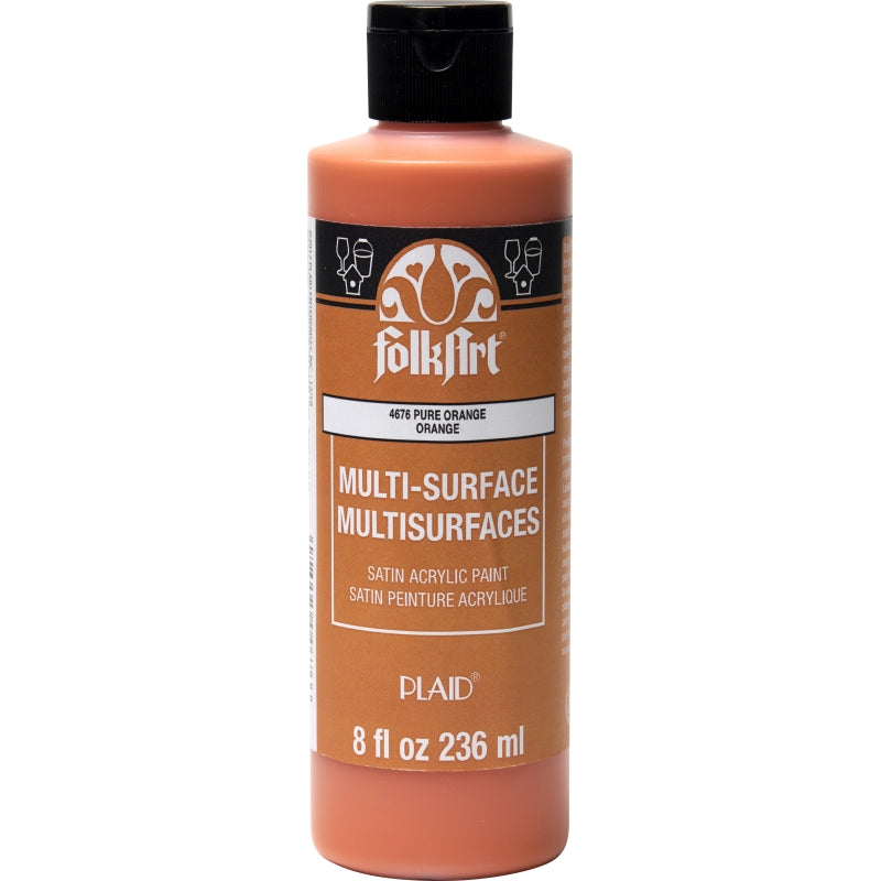 Pure Orange Folkart Multi-surface Specialty Colours 8oz
