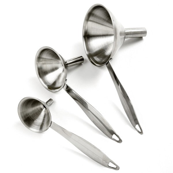Norpro Stainless Steel Funnel With Handle Set Of 3